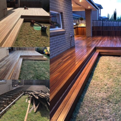 Build process for outdoor timber decking