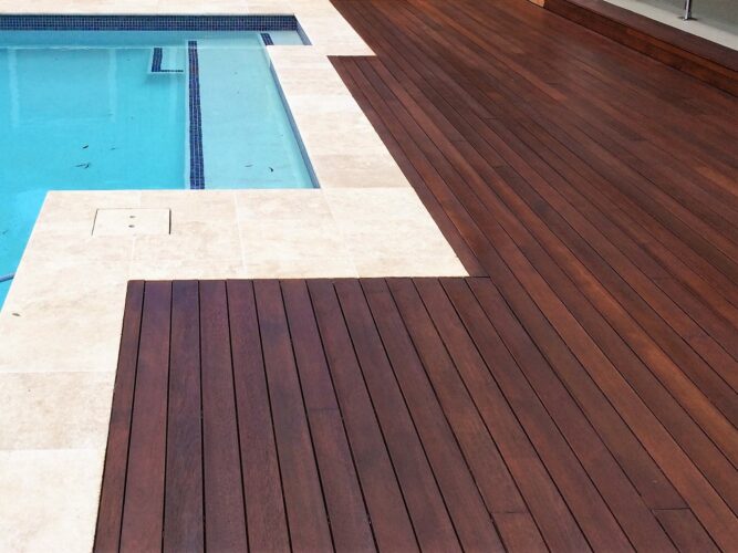 Outdoor timber pool deck Sydney NSW