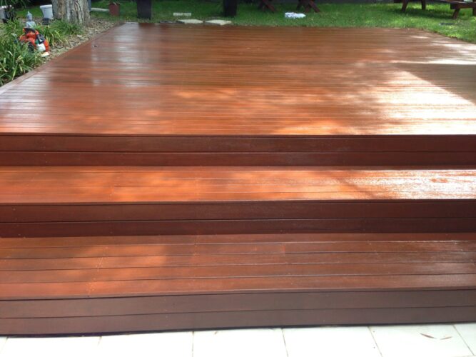 Timber deck with Semi Gloss finish